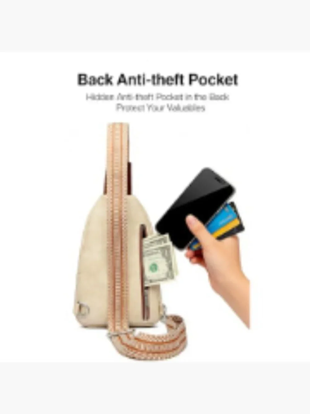 Waterproof Sling Backpack Crossbody Bag Travel Hiking Daypack Adjustable Chest